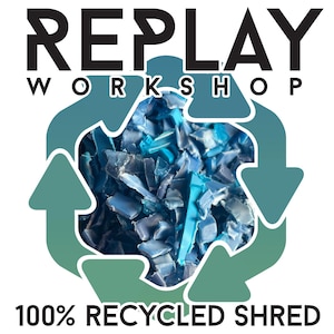 1kg Shredded Recycled Plastic - High Density Polyethylene (HDPE, #2)