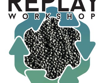 Recycled Polypropylene (PP #5) Pellets, Black, 1 kg
