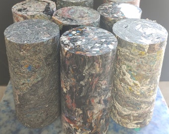 Recycled Composite Plastic Cylindrical Blanks for Turning/Carving/CNC, 3 inch diameter/6 inch length
