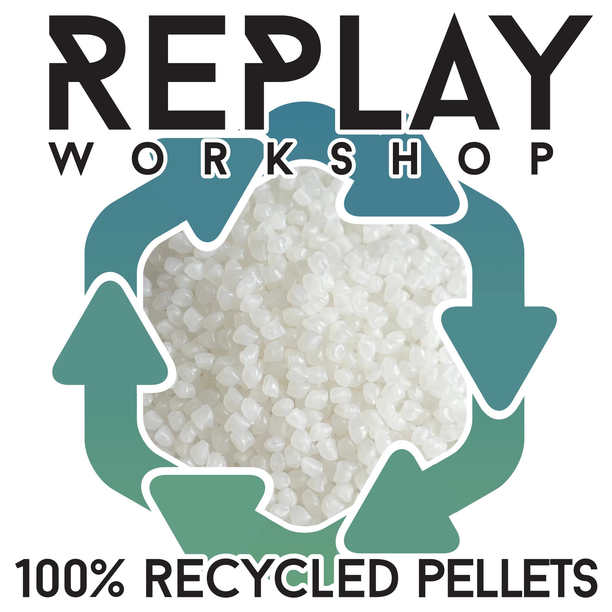 Recycled High Density Polyethylene (HDPE #2) Pellets, Natural, 1 kg
