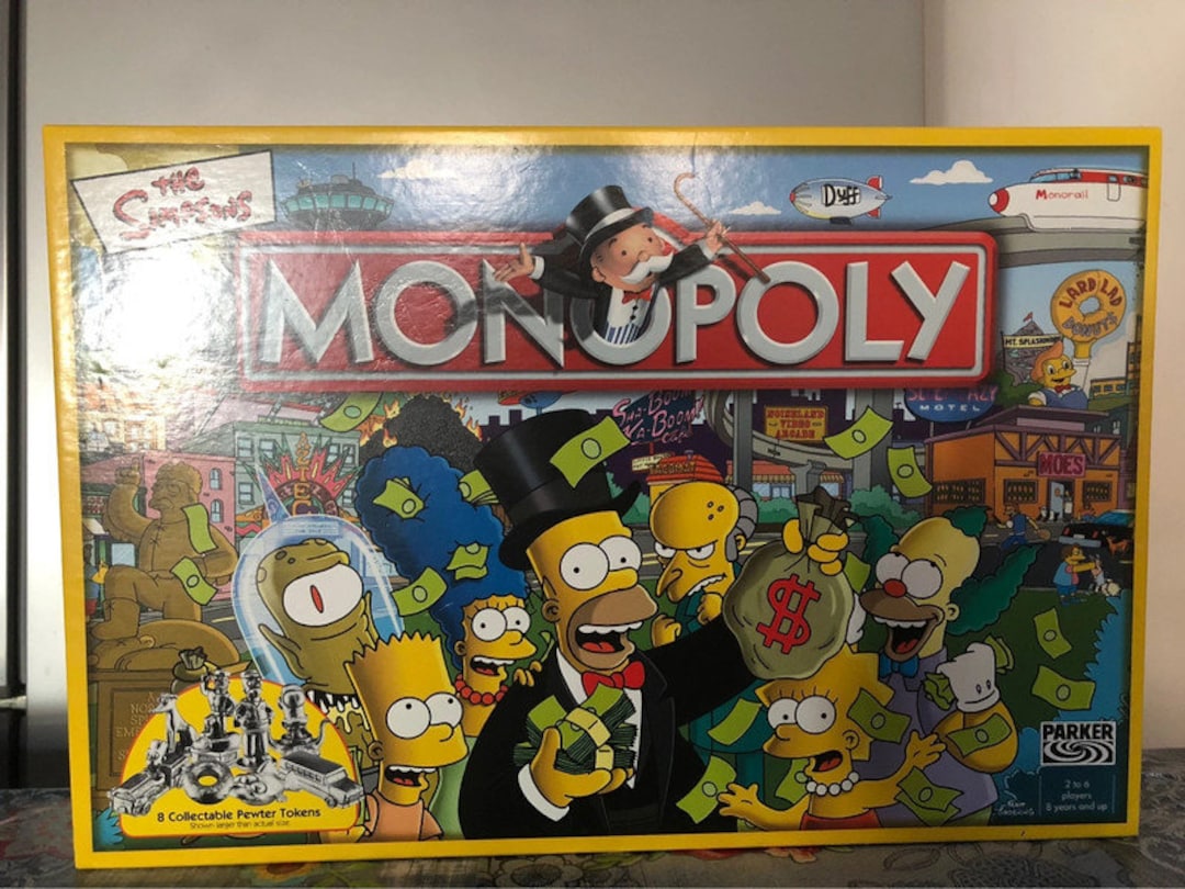 Simpsons Monopoly Game, Collectible Etsy
