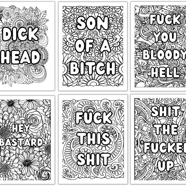 Bad Word Coloring - Etsy
