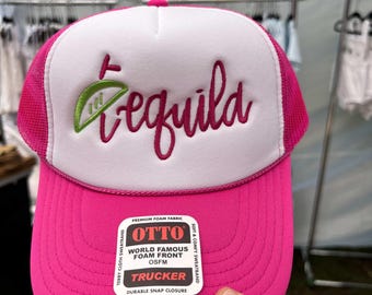 Tequila Hat, Foam trucker hat, snapback beach hat