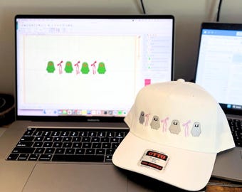 Ghosts & Bows Hat, embroidered snapback, Halloween, Fall hat