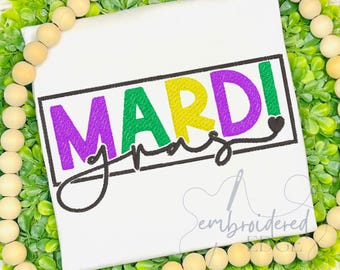 Woman Embroidered Mardi Gras shirt, Mardi Gras Lover shirt, Mardi Gras tshirt, Mardi Gras Festival Shirt, Parade Crewneck