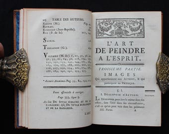 1783 French Antique Book: Orators & Poets, Leather Binding