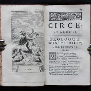 1722 Corneille&#39;s Dramatic Works: Antique French Leather-Bound Book with Engravings