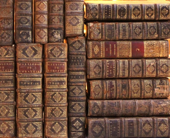 17世紀フランスの古書：装飾革装丁 - Etsy 日本