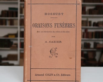 1894 French Funeral Orations Book: Bossuet, Queen Henrietta Maria