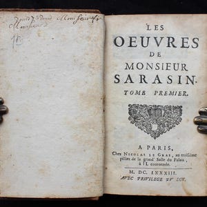 1683 Opere di Sarasin: Assedio di Dunkerque, Storia della Guerra dei Trent&#39;anni