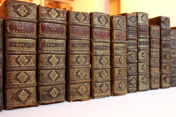 17世紀フランスの古書：装飾革装丁 - Etsy 日本