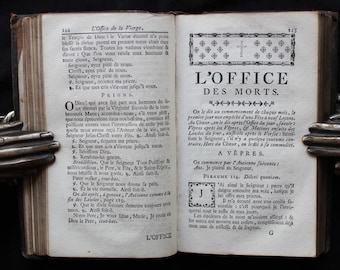Antigo livro de orações católicas: 1750 Le Palmier Céleste, Marrocos com destino