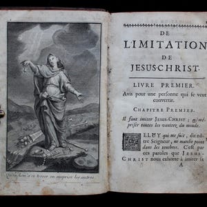 1698 Imitation of Christ: Antique Illustrated Leather-Bound Devotional