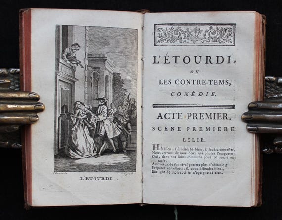 1770 Moliere Plays: Illustrated French Antique Book