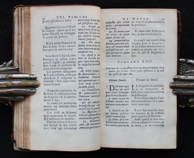 1675 ZELDZAAM het Boek der Psalmen Antieke Bijbel Oude Testament Koning