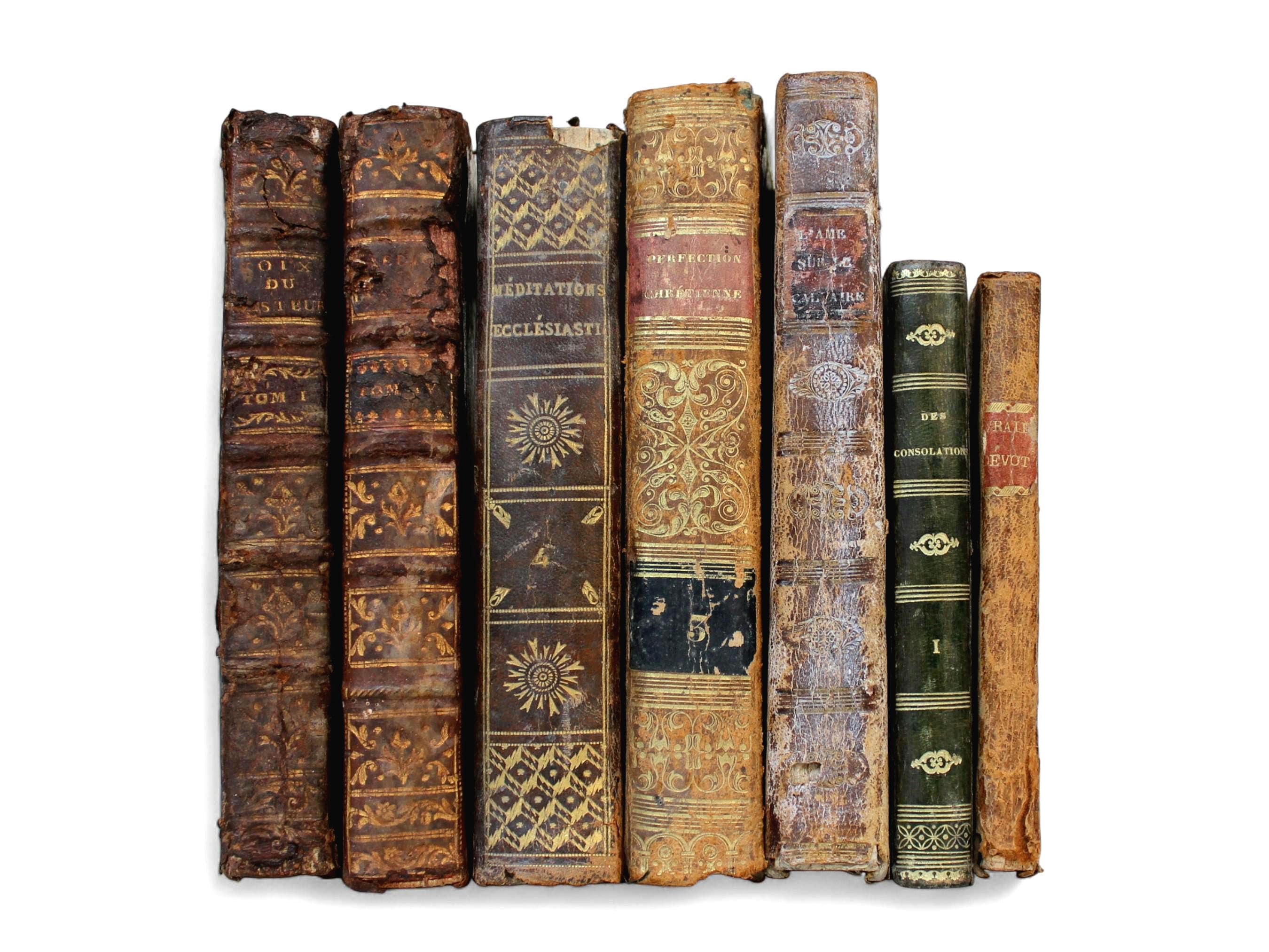 アンティークフランス革装本コレクション（1766-1835） - 棚装飾