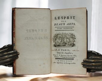 1753 Rare Aesthetics Treatise: L'Esprit des Beaux-Arts