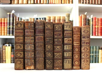Seltenes französisches Leder gebundenes christliches Buch aus der Zeit um 1700