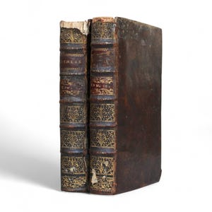 1723 Antique Bible: Book of Genesis, Latin & French, Engraved Frontispiece