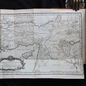 1766 RARE Xenophon’s Anabasis – French Military Commentary on the Ten Thousand – 2 Fold-Out Maps – Ancient Warfare & Greek History