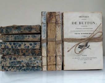 Antiek Buffon-natuurhistorisch boek: Frans decor jaren 1830