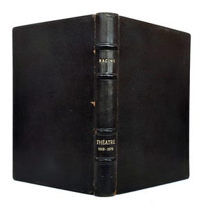 1929 RARE Jean RACINE Plays Theater Les Plaideurs, Britannicus, Bérénice French Literature Black Leather Binding