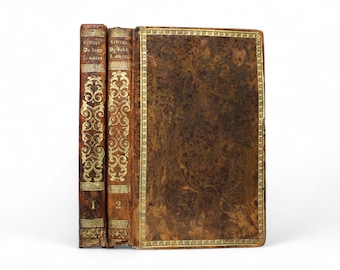 アンティークフランスの書籍 | 19世紀の革装丁、金箔張りの背表紙