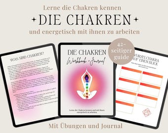 The 7 Chakras Journal Guide, Instructions for Chakra Blockages, eBook Healing Cheat Sheet, Energy Work Printable Log, Lightworker Materials