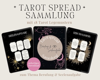 Tarot Legemuster Sammlung für Berufung & Seelenaufgabe | Tarot spreads | Legesysteme für Anfänger und Fortgeschrittene deutsch Kartenlegen