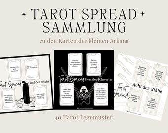 Tarot spread Sammlung | Legemuster Tarot Wahrsagen Orakel Legesystem für Anfänger und Fortgeschrittene Legemuster bundle PDF Waite