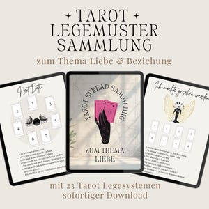 Colección de tiradas de tarot sobre el amor | Diseños de tarot para oráculos de amor, lectura de cartas, tiradas de tarot para pareja (en alemán), relaciones