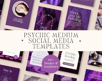 Instagram-inlägg för psykiskt medium | Mall för spådomskonst i Canva, varumärkesbyggande på sociala medier, stockbilder på häxmarknadsföring, häxlikt, mystiskt