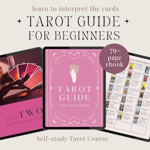 Tarot Guide for Beginners, Meanings Symbols Keywords, Learn to Read Tarot Cards, Cheat Sheet, Tarot Beginner&#39;s Guidebook, PDF Download ebook