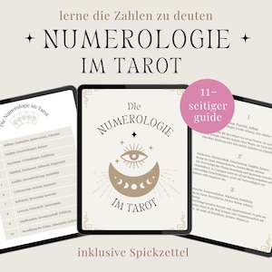 Guía de Numerología en el Tarot • Significado de los Números del Tarot, Ayuda para la Interpretación, Hoja de Trucos para la Lectura de Cartas, Hoja de Trucos para Principiantes, Tarot con Números de Ángeles en PDF