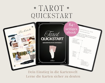 Tarot Quickstart Guide | Beginner's Guide Card Meanings Learning Tarot Instructions Cheat Sheet Practical Guide Card Reading German