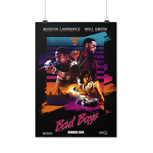Poster BAD BOYS fan art movie poster Will smith Lawrence Bay