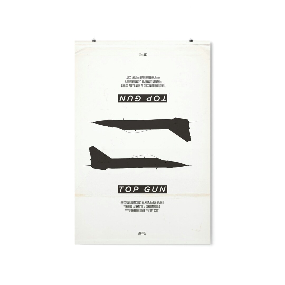 Poster TOP GUN Movie Poster Tony Scott Tom Cruise Kelly Etsy
