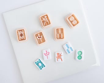 Mahjong Tile Clay Cutters, Embossed (Set of 5 Designs)