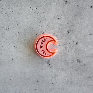 Folk Moon - Embossed Moon Clay Cutter