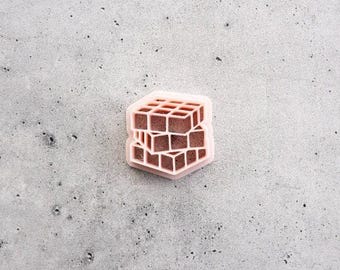 Rubiks Cube, Retro 80s Clay Cutter | PLA Polymer | 15Mm, 35Mm Sizes - Stud Dangle Keychain Charm Mold
