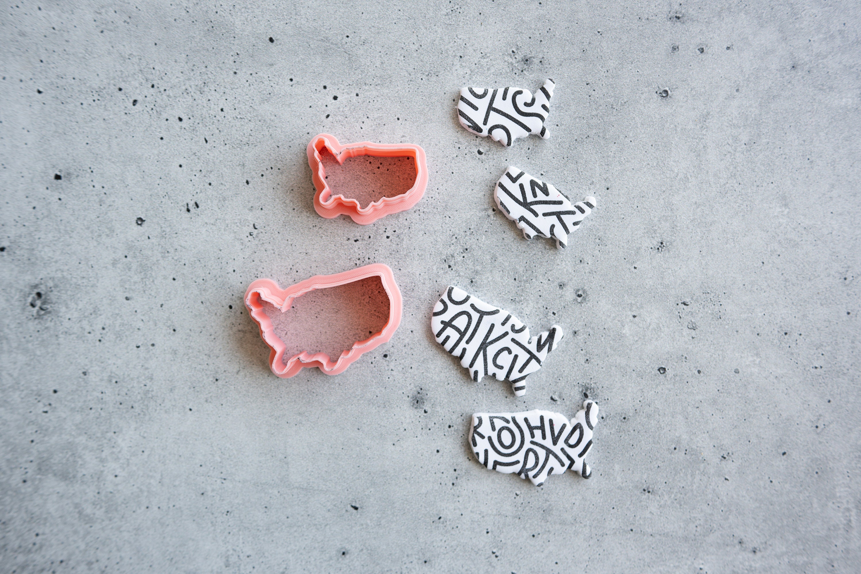 America Map Using Clay USA Map - America Clay Cutter - Etsy