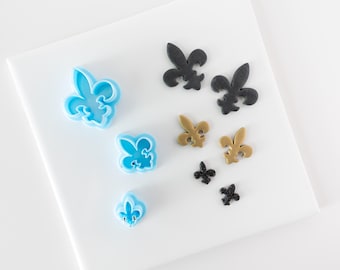 Fleur de Lis, Vintage Iris Clay Cutter | PLA Filament | 15mm 25mm 35mm, Mardi Gras Earrings, Keychains
