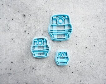 Retro Polaroid Camera, Vintage Mini Clay Die | PLA Polymer Tool | 25mm, 35mm, 45mm Options