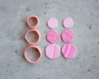 3-teiliges Set organischer Kreise, Ausstecher für Polymerclay, unregelmäßige Kreisformen – PLA, 25 mm, 32 mm, 38 mm