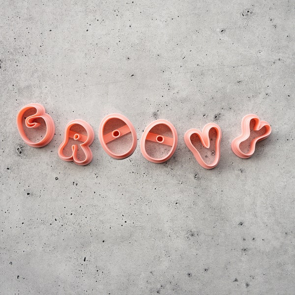 Groovy Alphabet & Numbers Clay Cutters