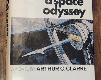 Vintage Hardcover Book 2001 A Space Odyssey Arthur C. Clarke 1968 Book Club Edition New American Library Has Dust Jacket vb72