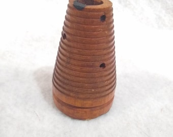 Antique wooden beehive spool sp54