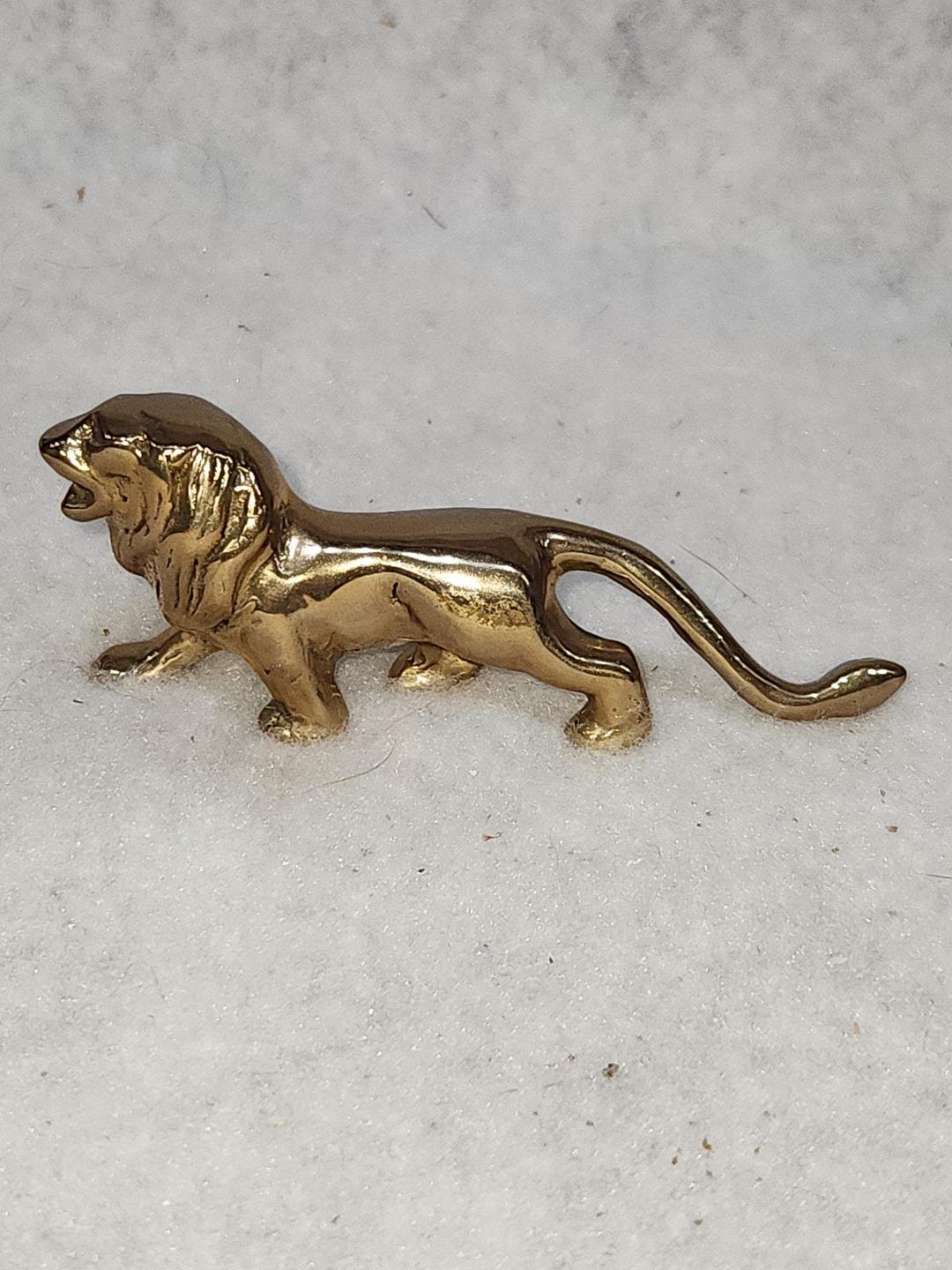 Vintage Solid Brass Lion Roaring Br110 - Etsy