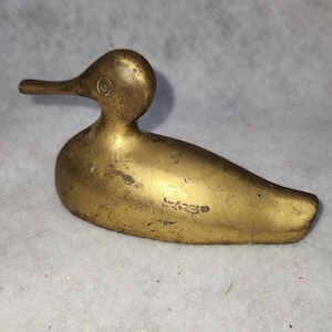 Vintage Brass Swimming Duck br98