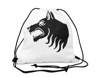 Bolsa de exterior con cordón ajustable de estilo romano.